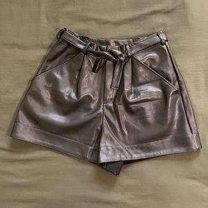 Worn once Faux leather Victorias Secret shorts - size M